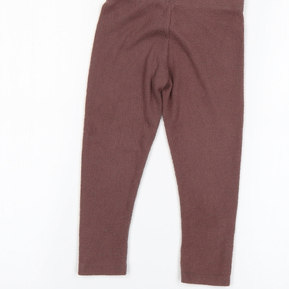 George Girls Brown   Sweatpants Trousers Size 3-4 Years