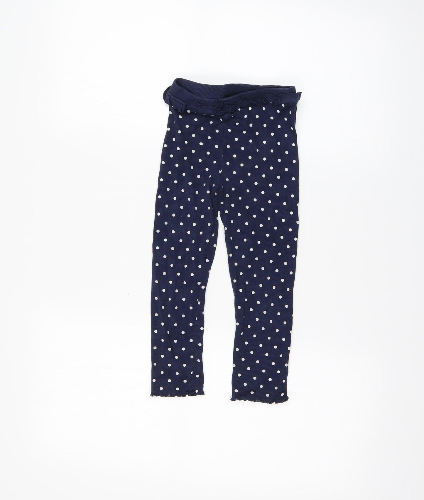 Matalan Girls Blue Polka Dot  Sweatpants Trousers Size 3-4 Years