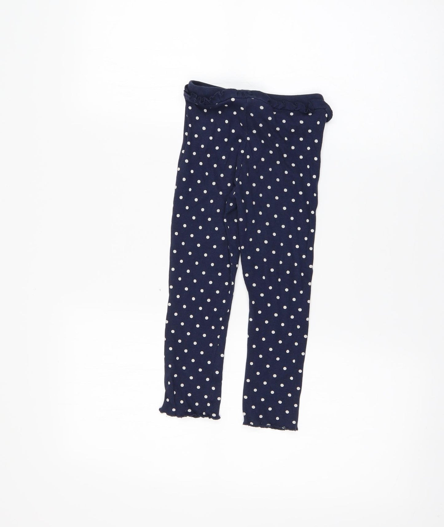 Matalan Girls Blue Polka Dot  Sweatpants Trousers Size 3-4 Years