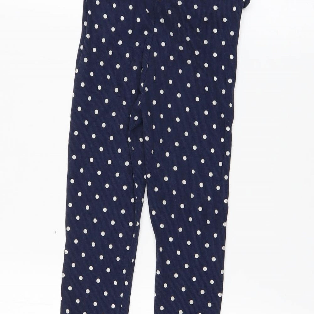 Matalan Girls Blue Polka Dot  Sweatpants Trousers Size 3-4 Years