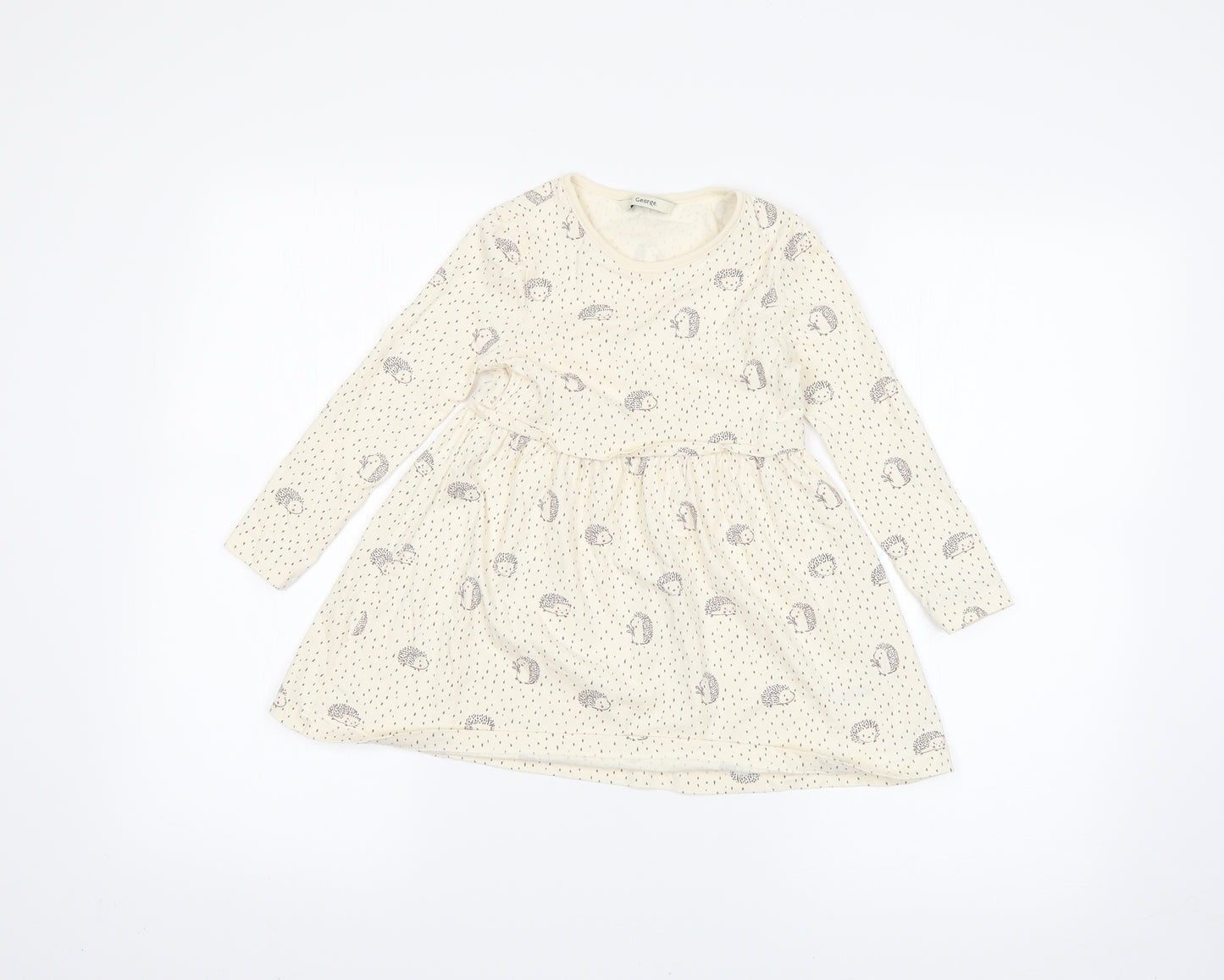George Girls White   Basic T-Shirt Size 3-4 Years