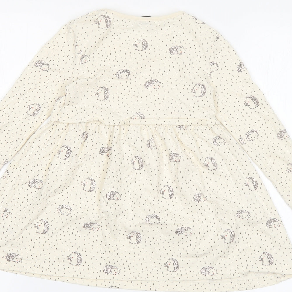 George Girls White   Basic T-Shirt Size 3-4 Years