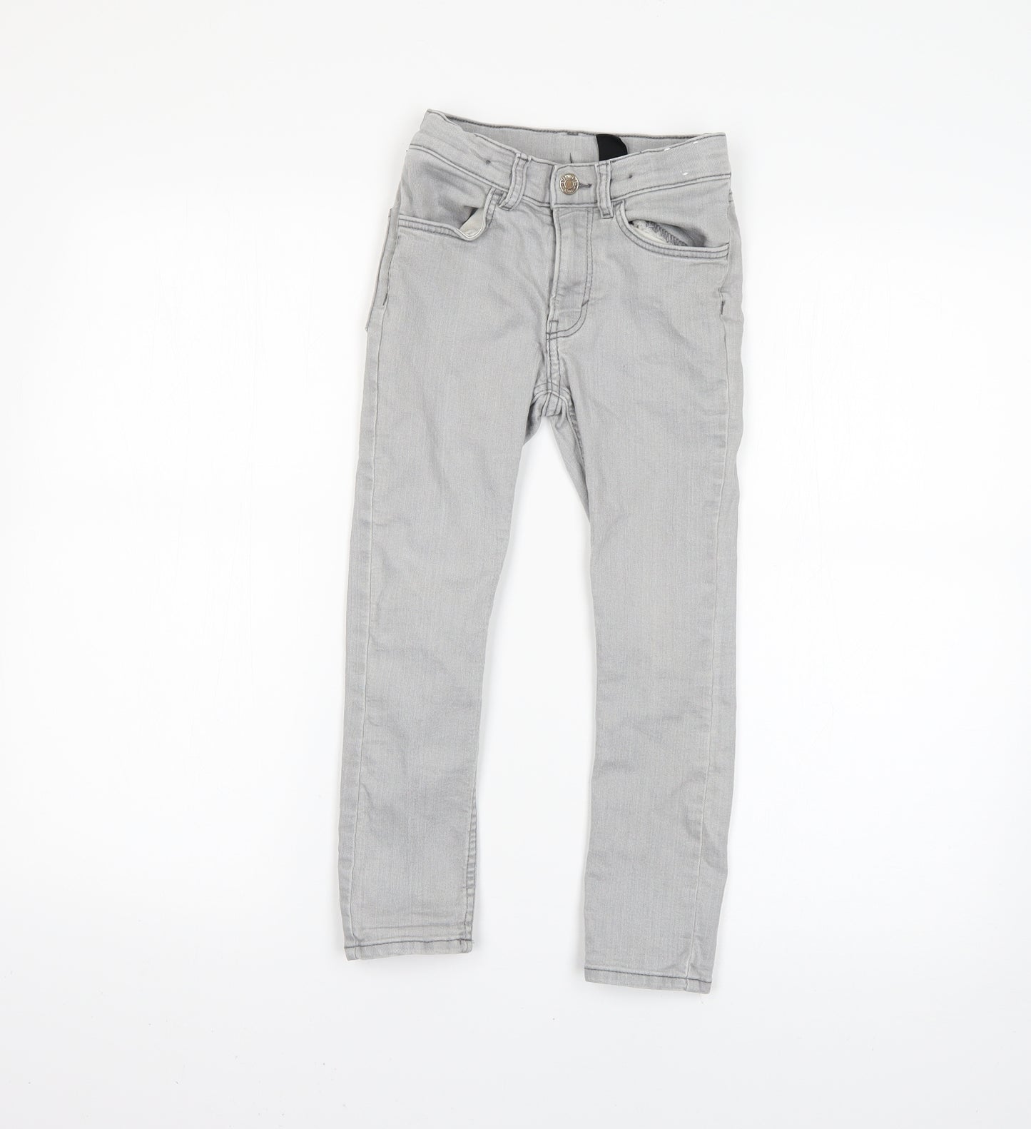 H&M Girls Grey   Straight Jeans Size 5-6 Years