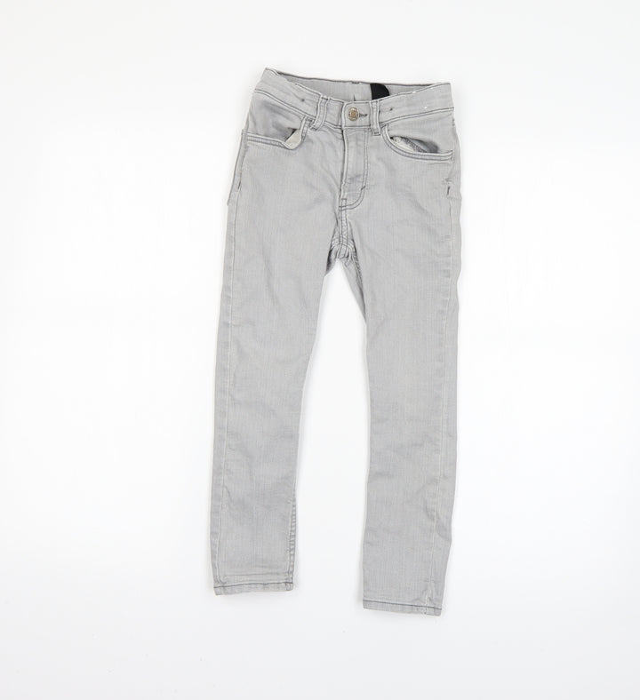 H&M Girls Grey   Straight Jeans Size 5-6 Years