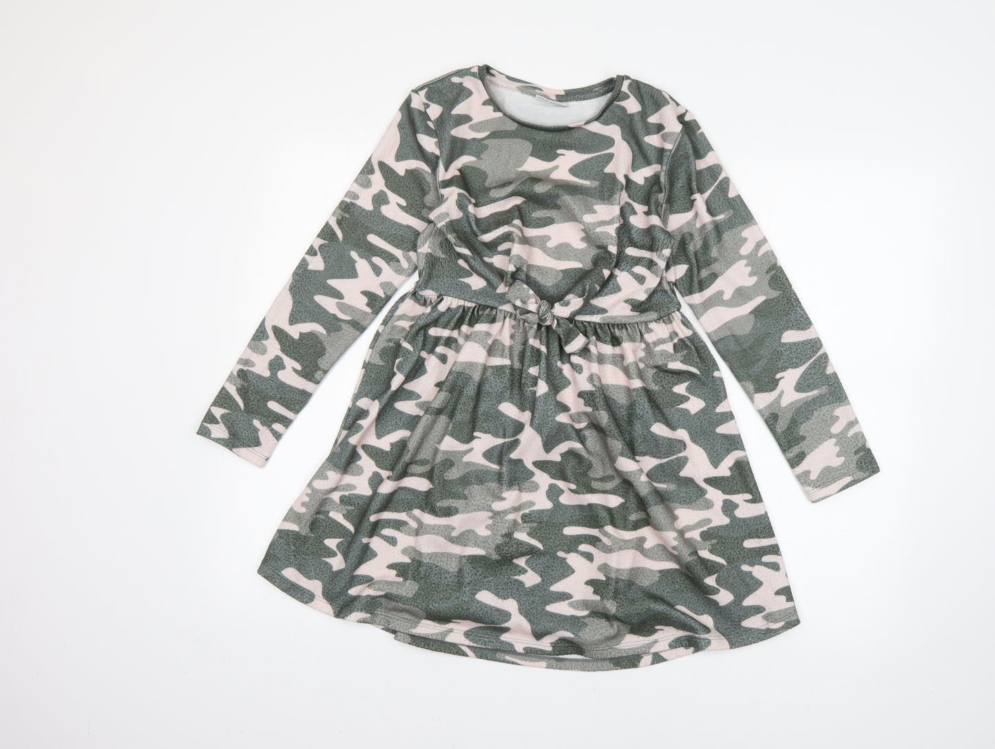 Matalan Girls Green Camouflage  A-Line  Size 10 Years