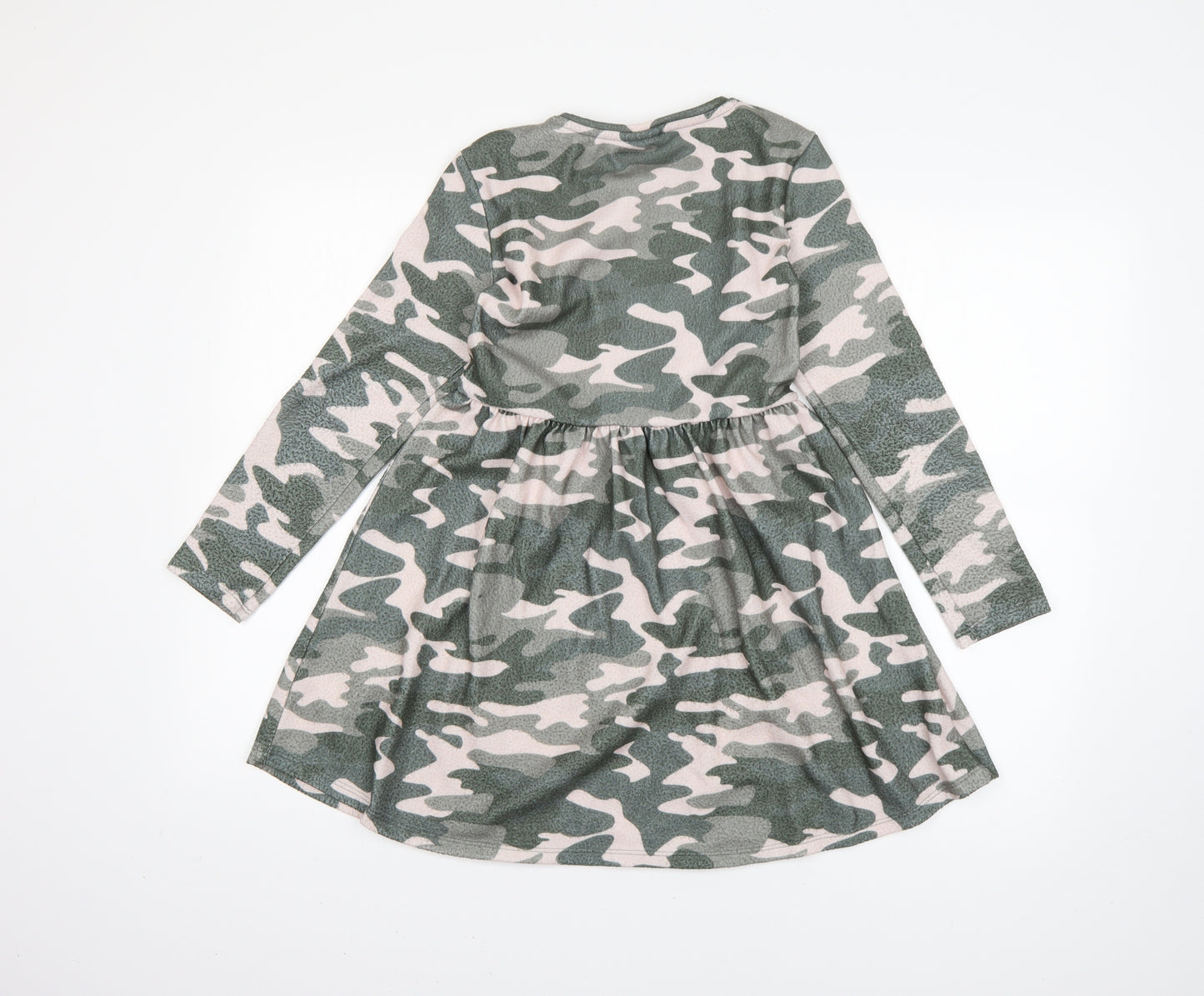 Matalan Girls Green Camouflage  A-Line  Size 10 Years