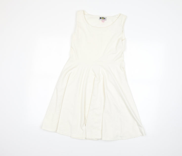CAT Womens White   A-Line  Size 12