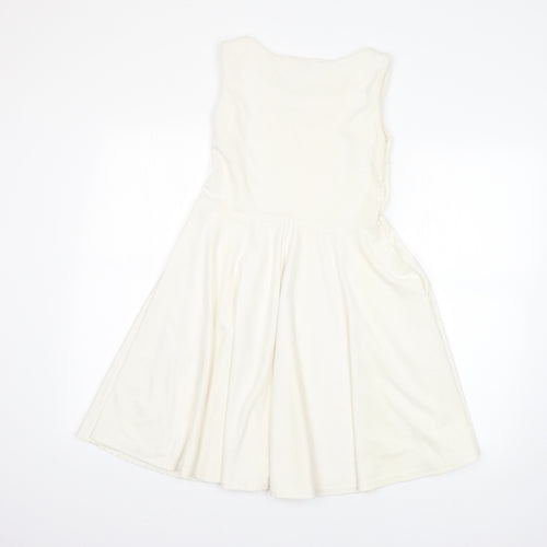 CAT Womens White   A-Line  Size 12