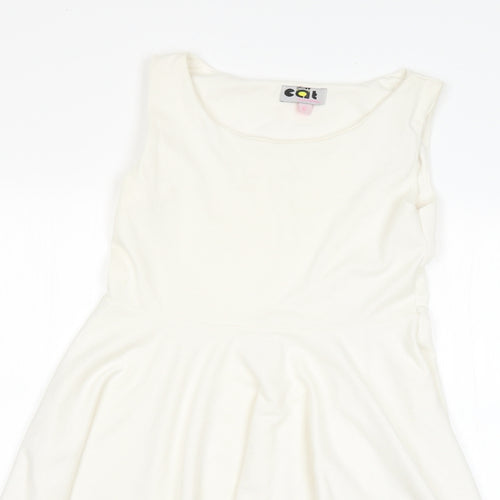 CAT Womens White   A-Line  Size 12