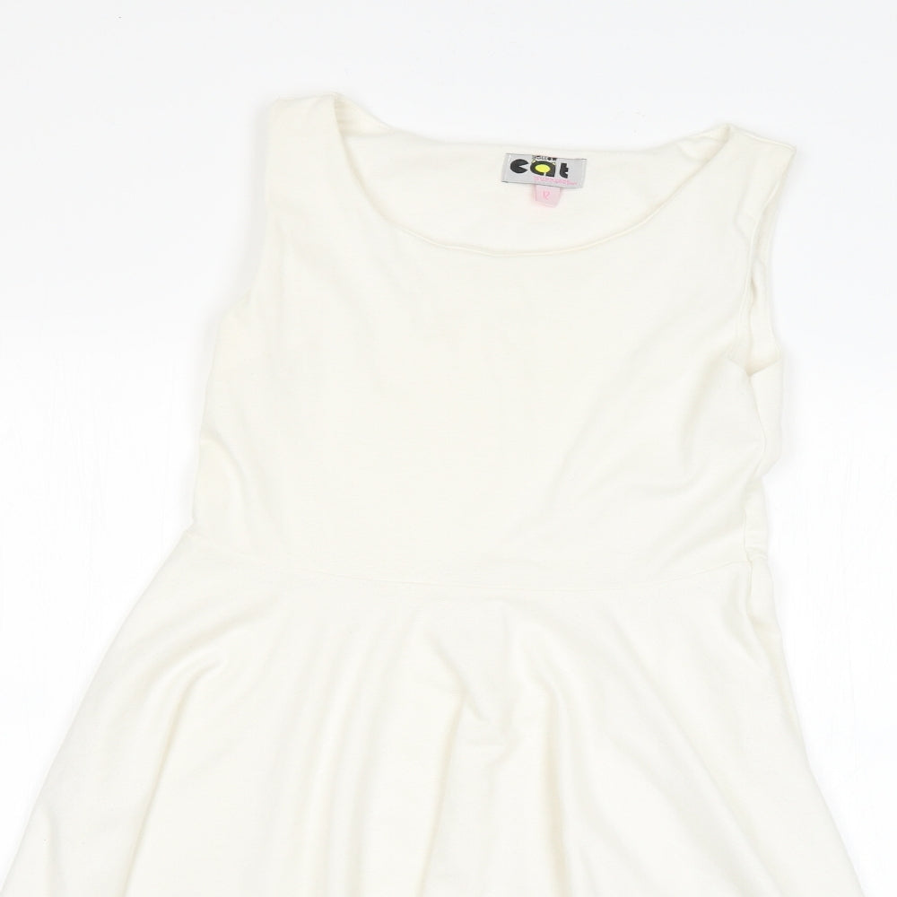 CAT Womens White   A-Line  Size 12