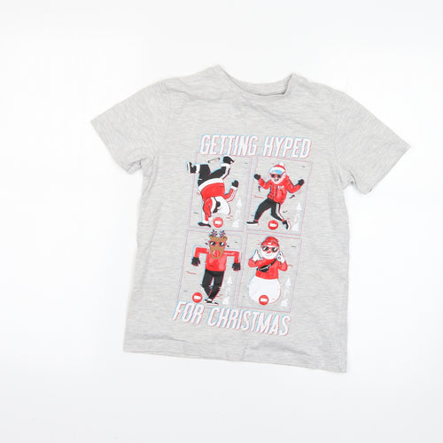 George Boys Grey   Basic T-Shirt Size 8-9 Years