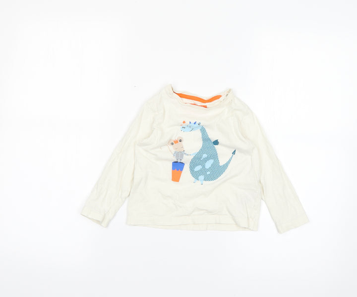 Marks and Spencer Girls White   Basic T-Shirt Size 2-3 Years