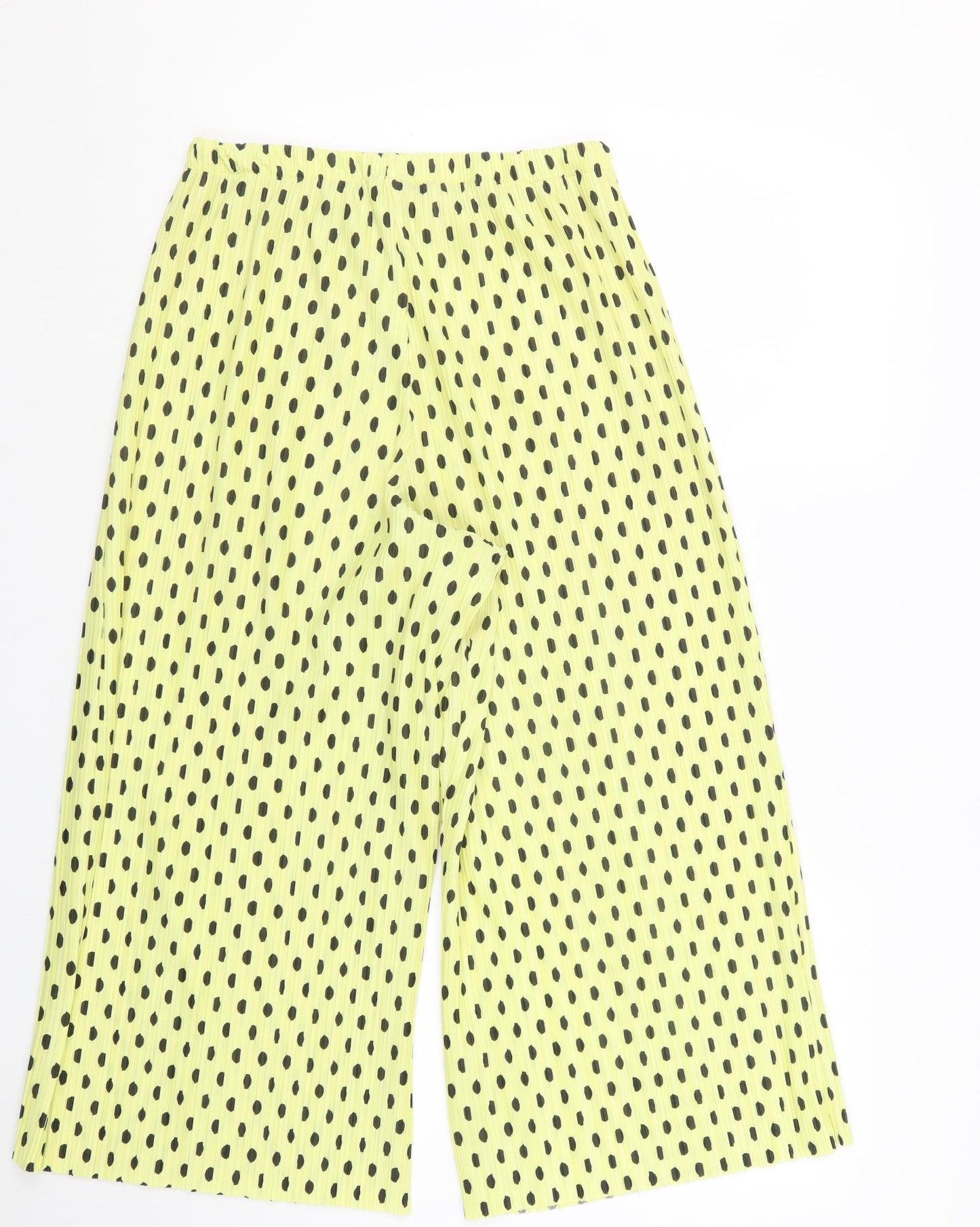 ASOS Womens Yellow Polka Dot  Trousers  Size 10 L22.5 in