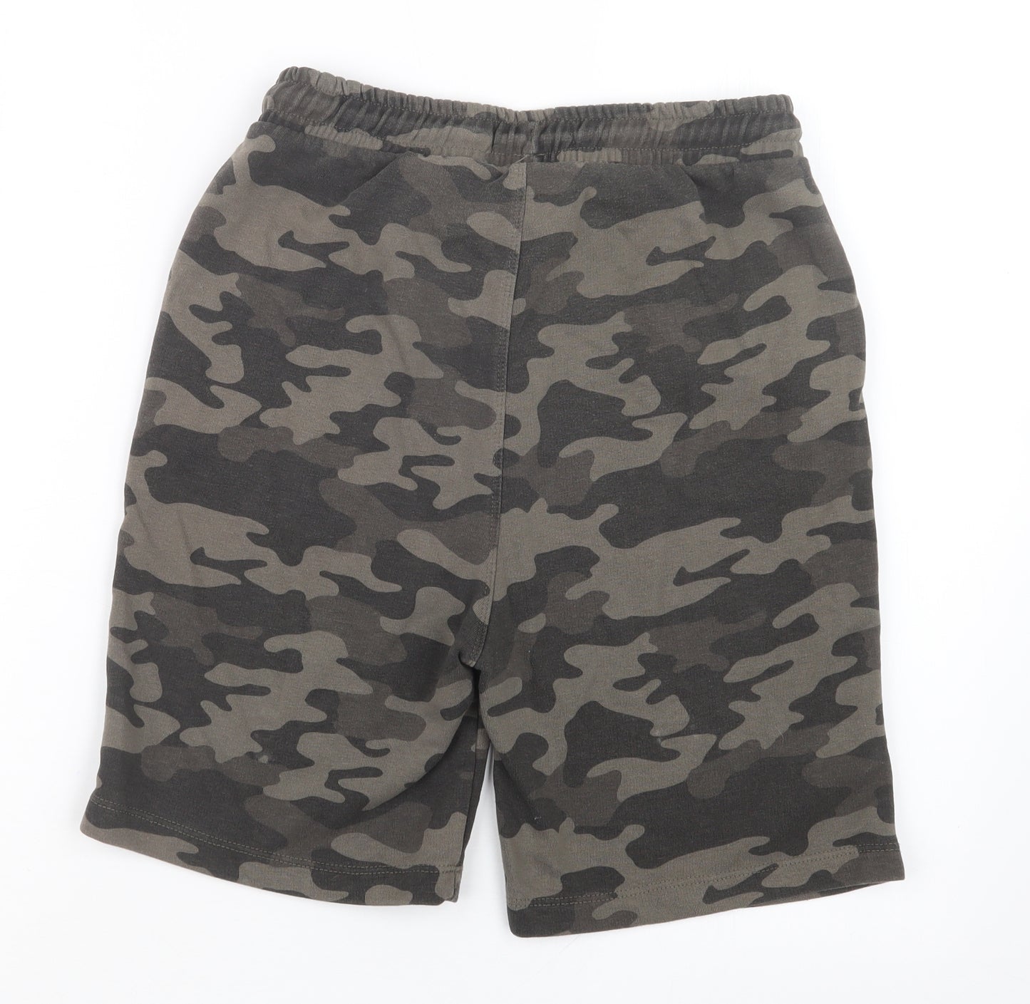 Matalan Boys Green Camouflage  Sweat Shorts Size 12 Years