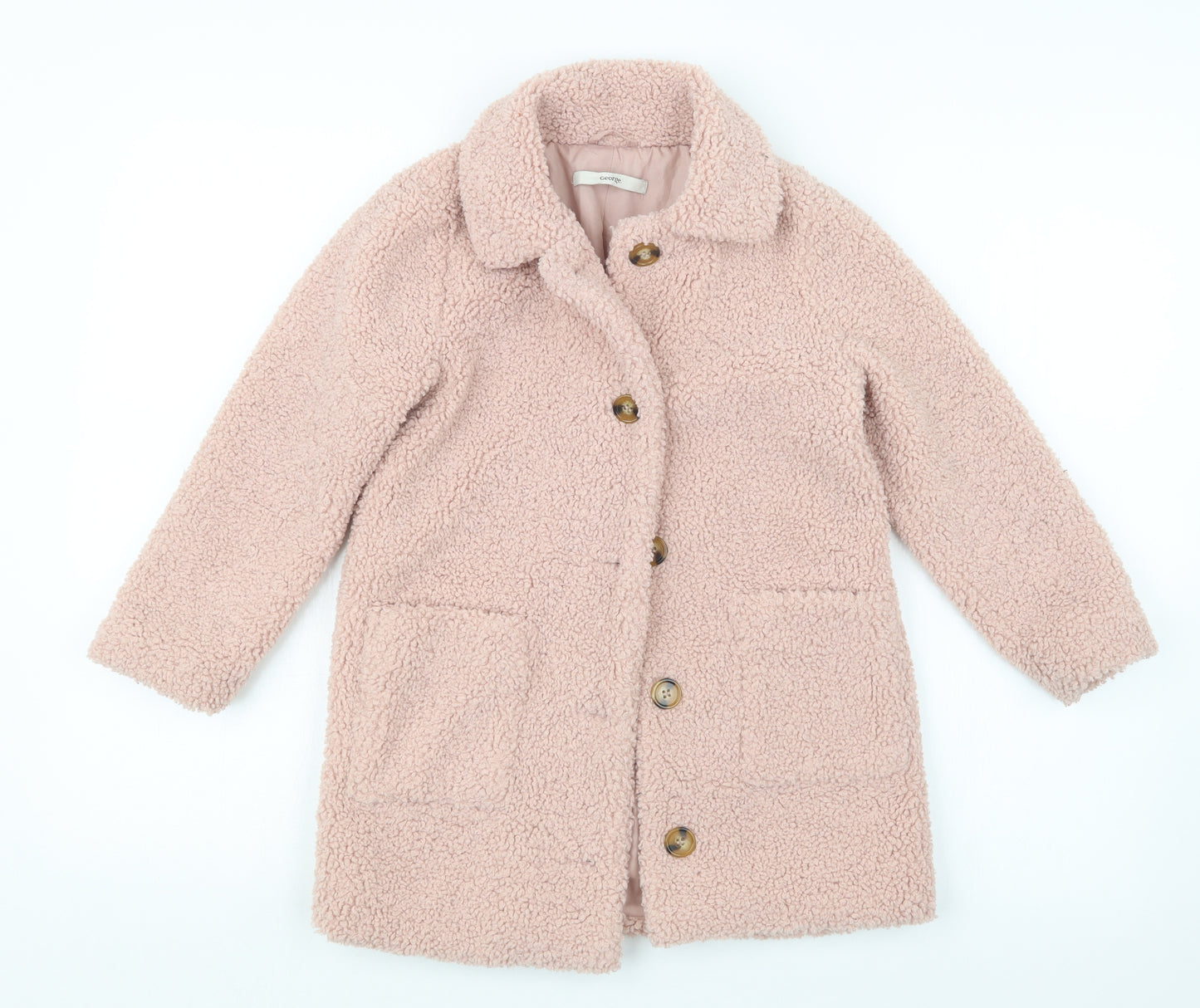 George Girls Pink   Pea Coat Coat Size 5-6 Years