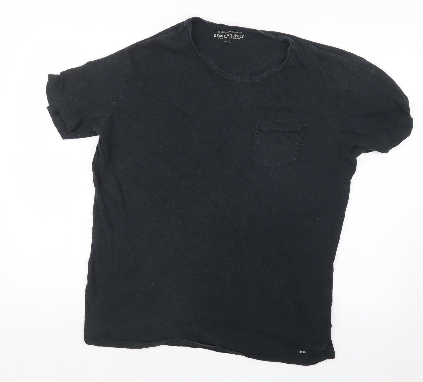 Ralph Lauren Mens Black    T-Shirt Size L
