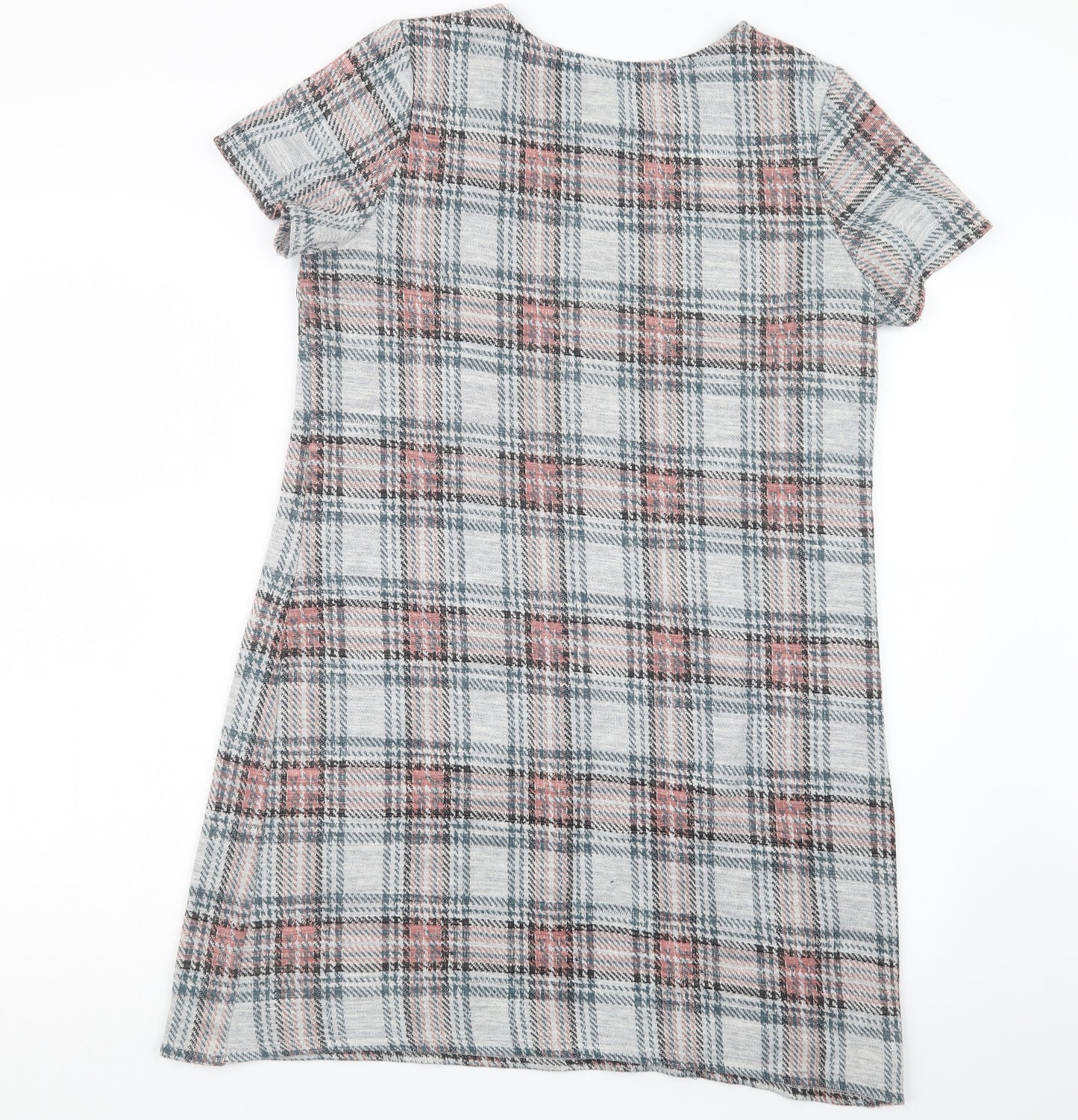 George Womens Grey Check  T-Shirt Dress  Size 12