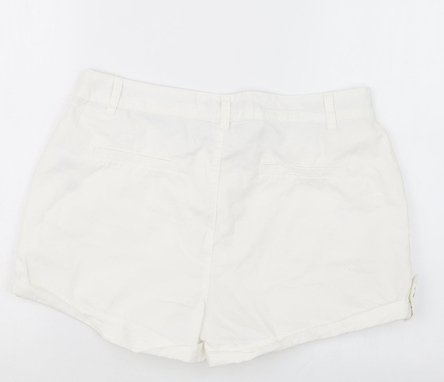 Primark Womens White   Boyfriend Shorts Size 12