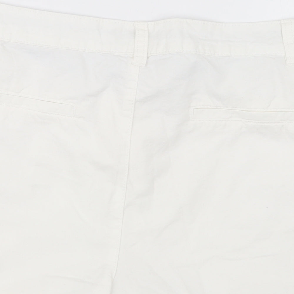 Primark Womens White   Boyfriend Shorts Size 12