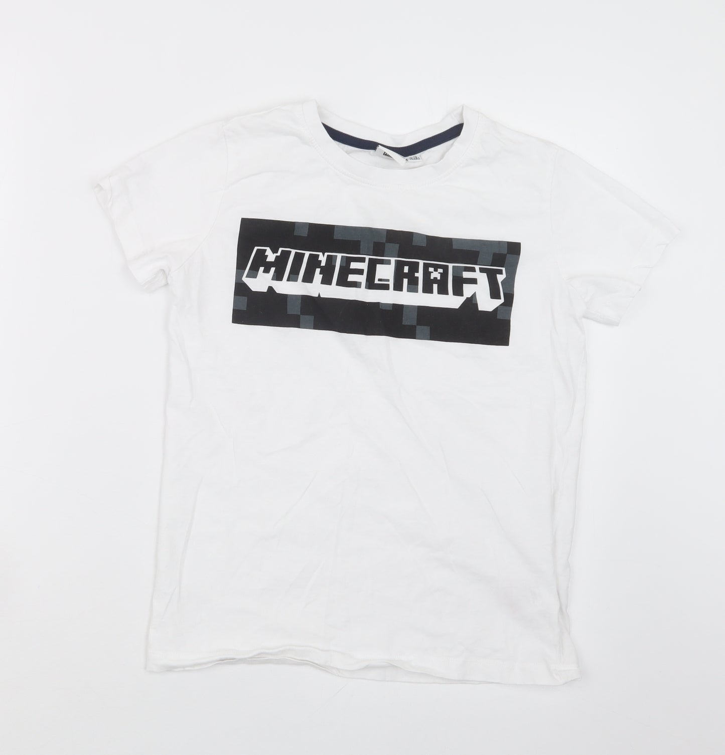 Minecraft Boys White   Basic T-Shirt Size 11-12 Years  - Minecraft
