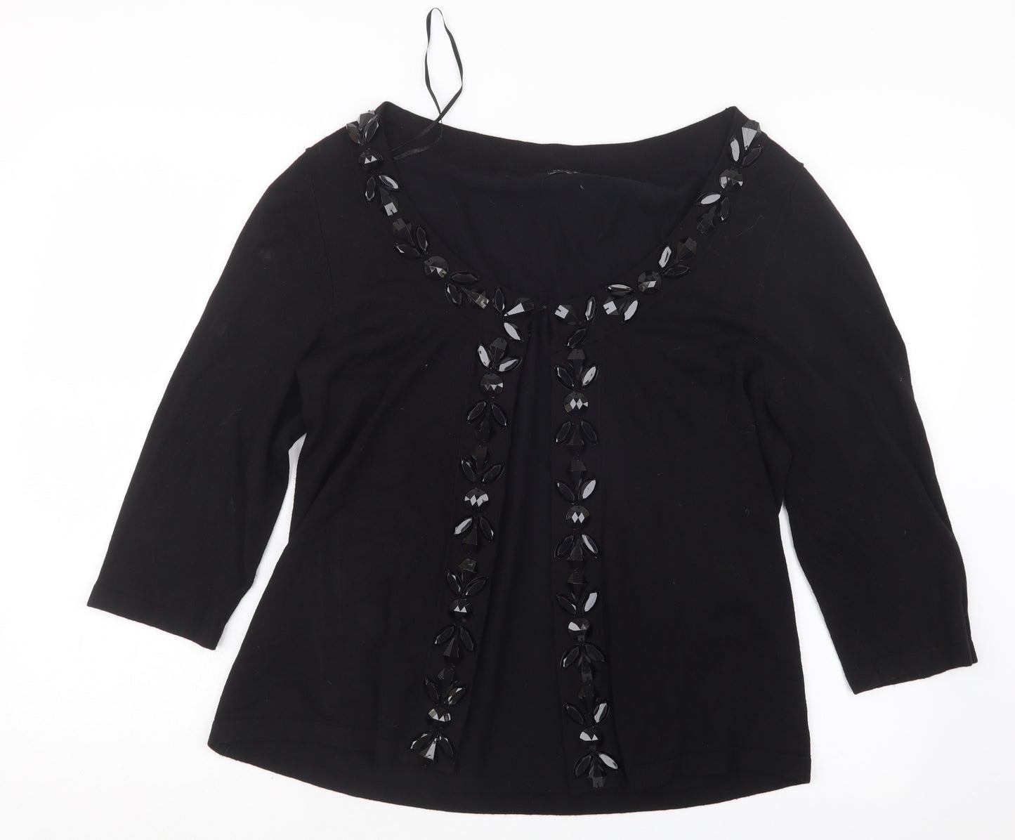 Per Una Womens Black   Cardigan Jumper Size 18