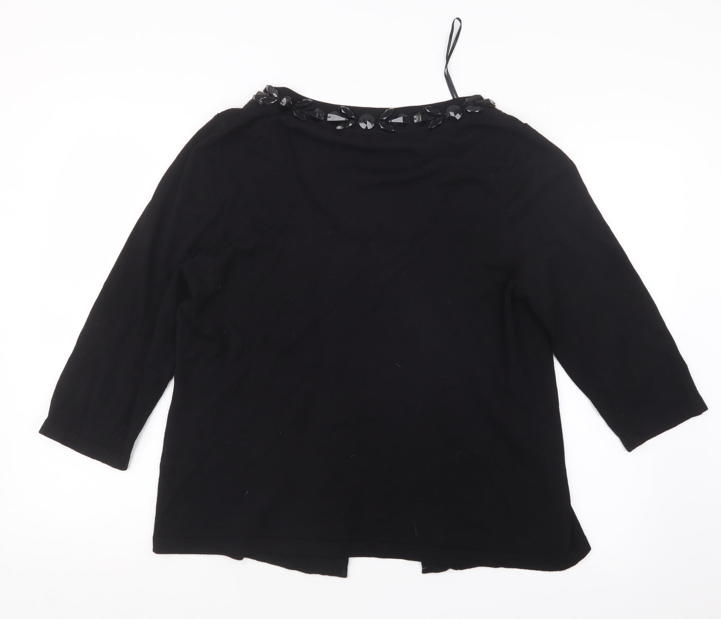 Per Una Womens Black   Cardigan Jumper Size 18