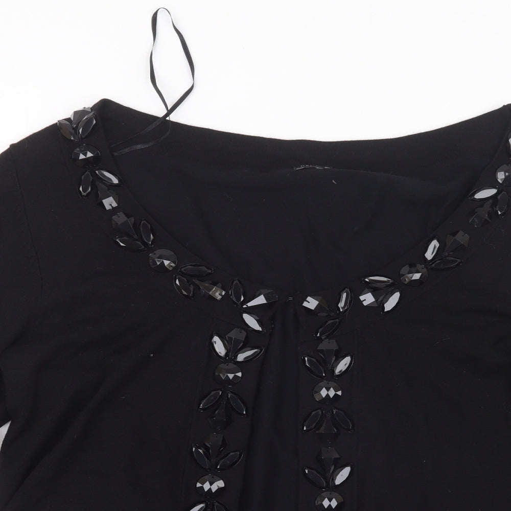 Per Una Womens Black   Cardigan Jumper Size 18