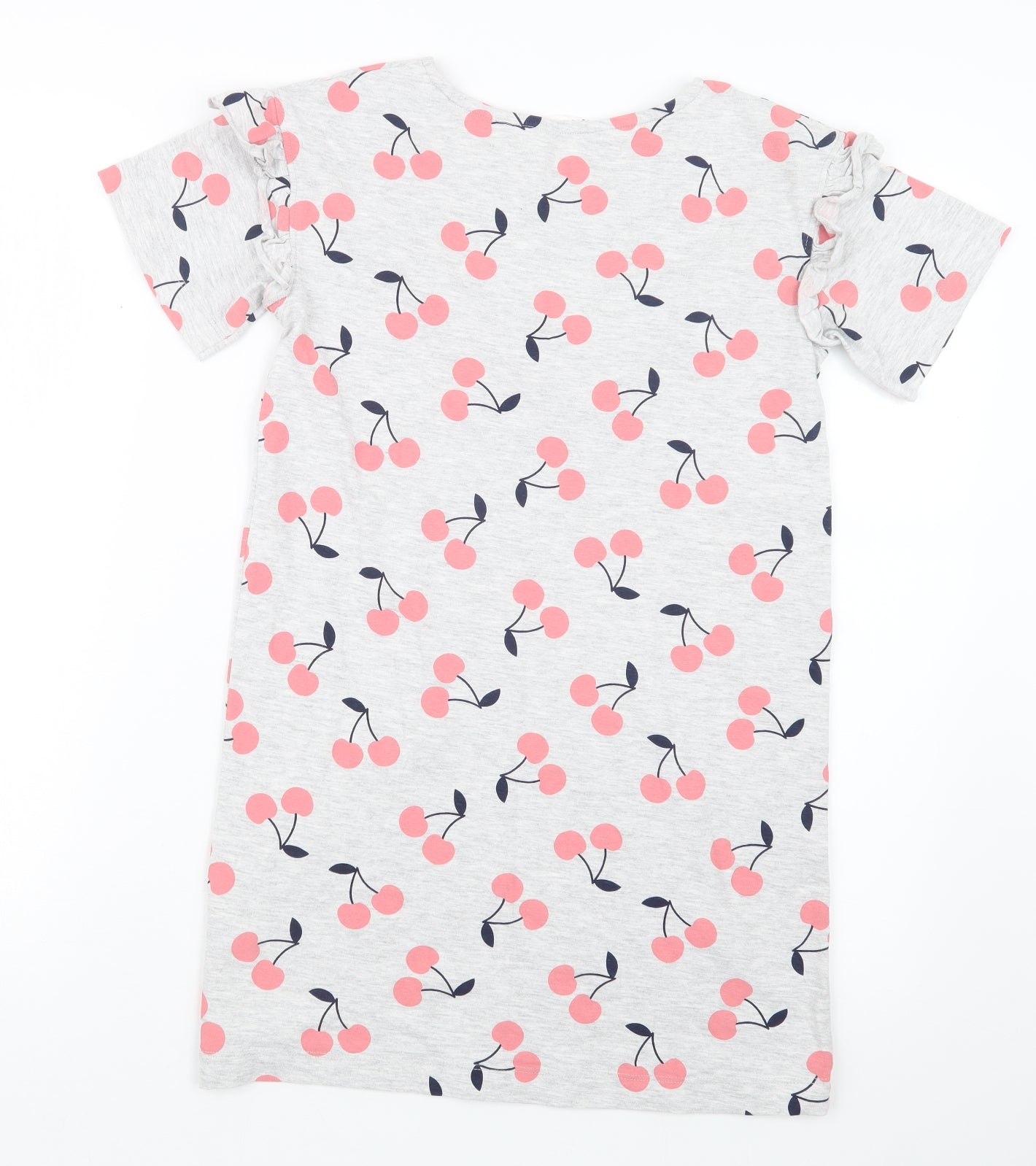 H&M Girls Grey Geometric  Basic T-Shirt Size 8-9 Years  - Long