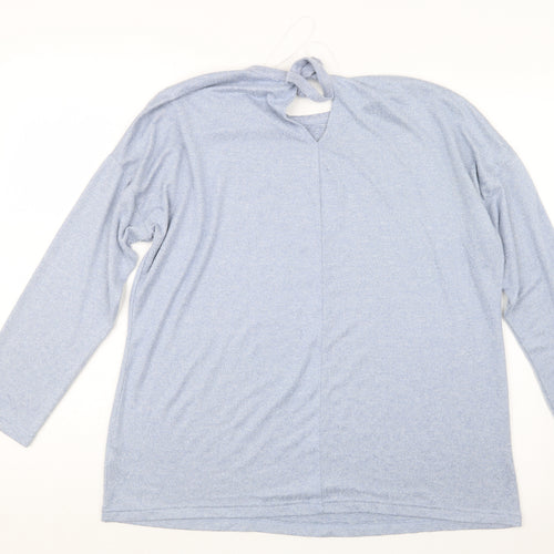 TU Womens Blue Geometric  Top One Piece Size 12