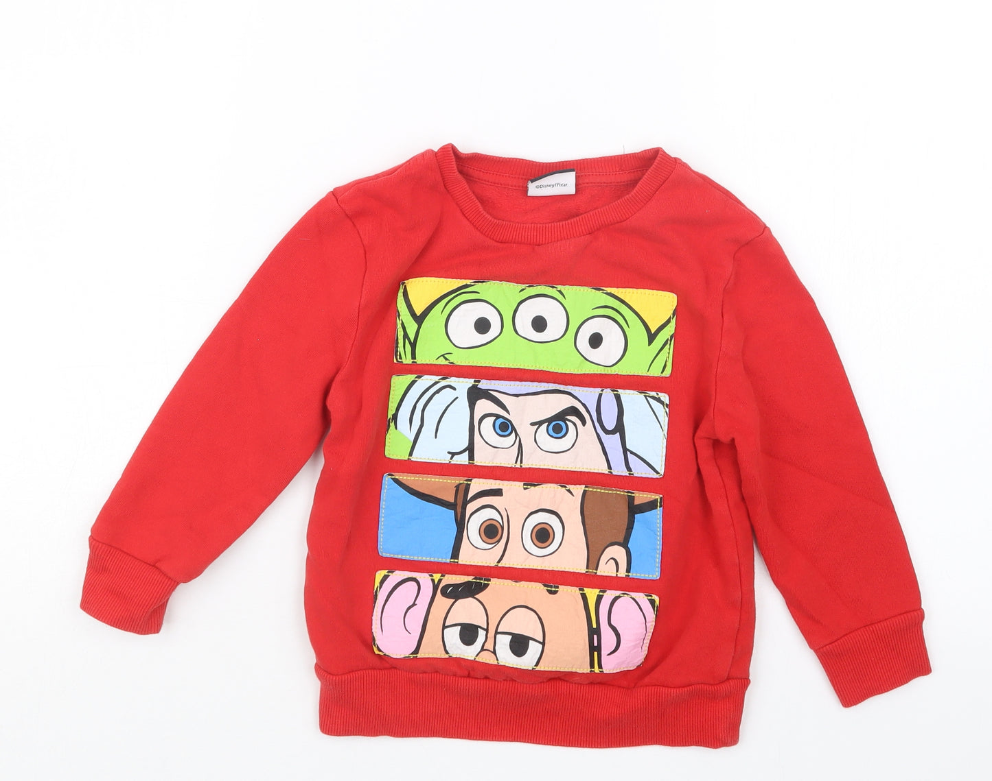 George Boys Red   Pullover Jumper Size 2-3 Years  - Toy Story 4