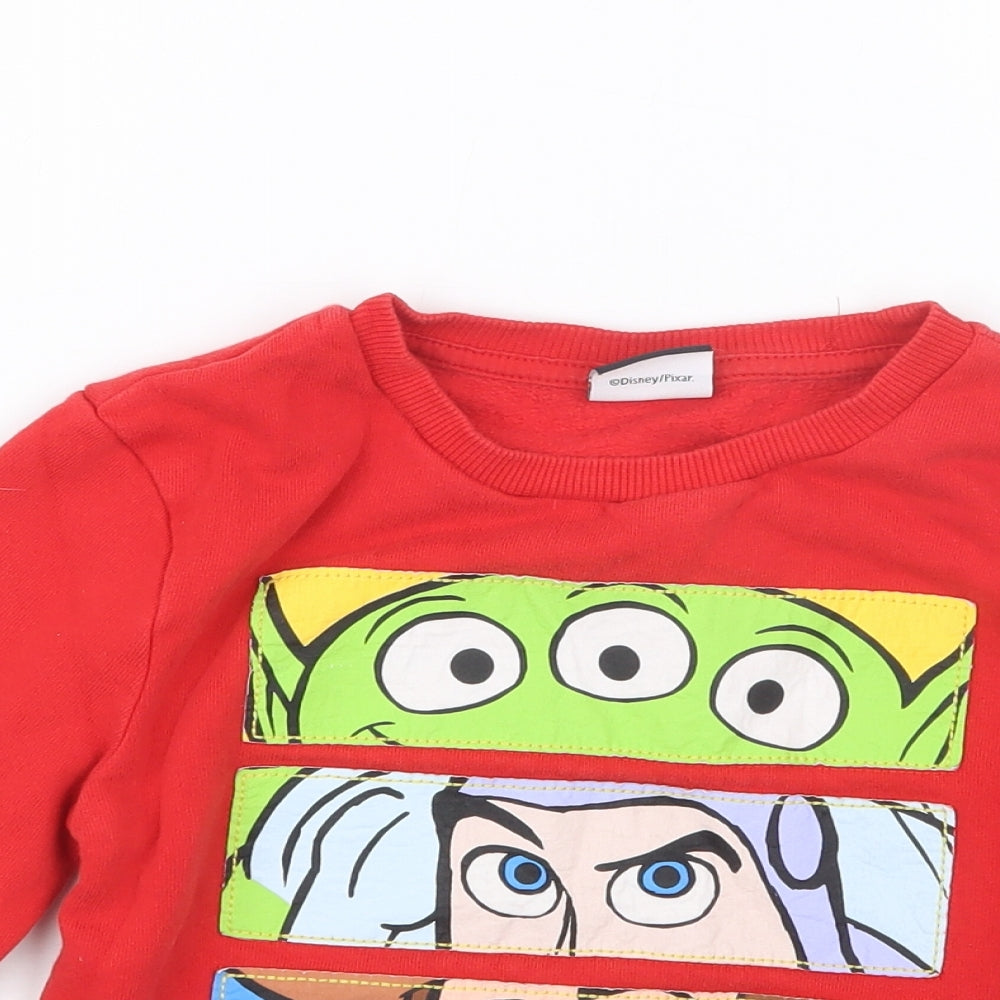 George Boys Red   Pullover Jumper Size 2-3 Years  - Toy Story 4