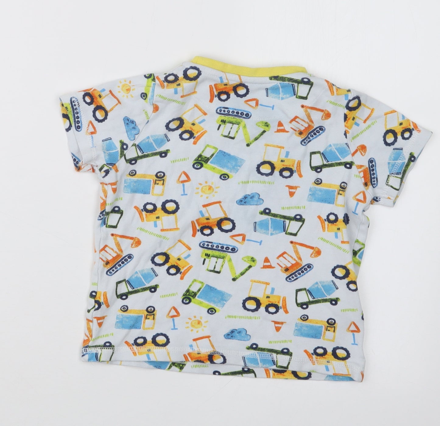 George Boys White Geometric   Pyjama Set Size 3-4 Years