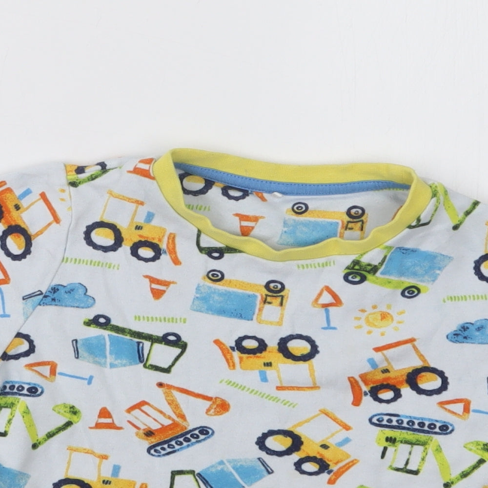 George Boys White Geometric   Pyjama Set Size 3-4 Years