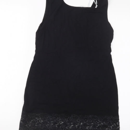 Deux Two Womens Black   Basic Tank One Size
