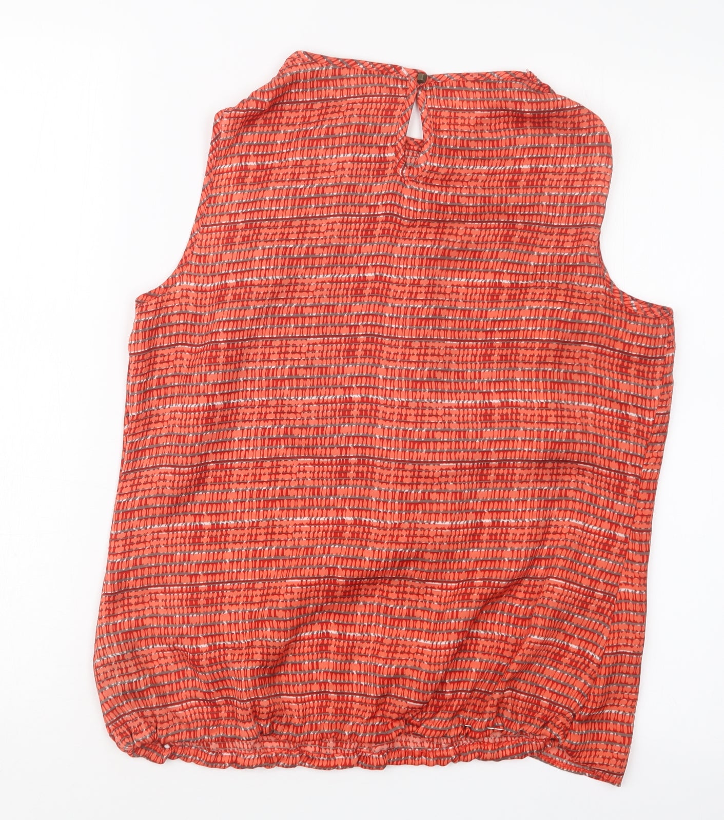 Per Una Womens Red Geometric  Basic Blouse Size 12
