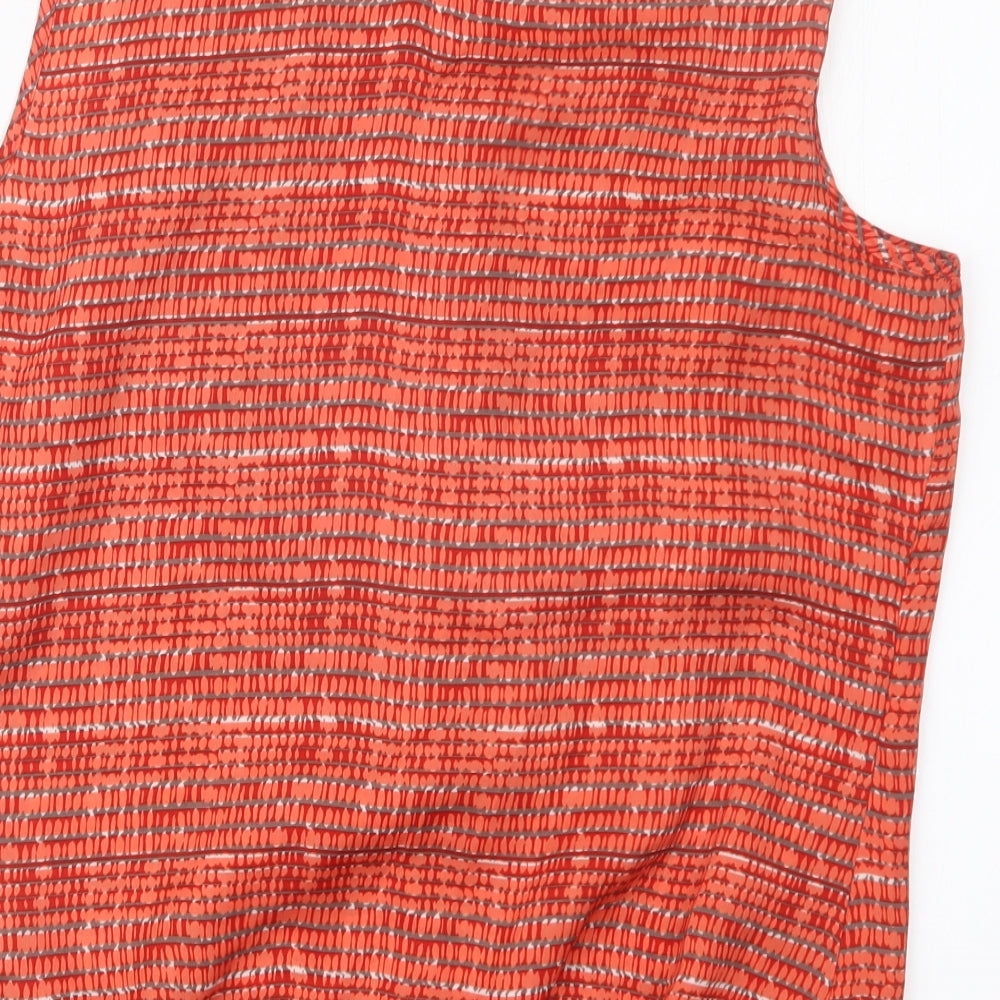 Per Una Womens Red Geometric  Basic Blouse Size 12
