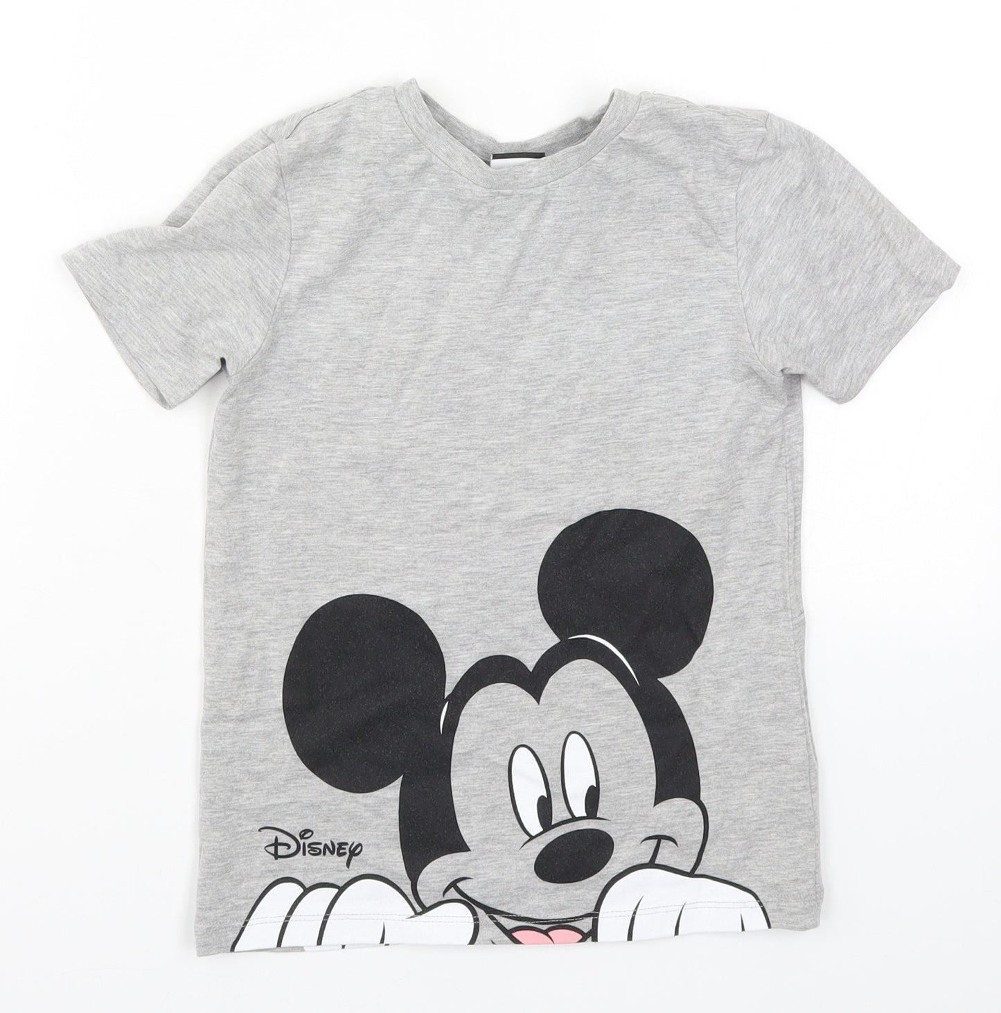 George Boys Grey   Basic T-Shirt Size 6-7 Years  - Mickey Mouse Donald Duck