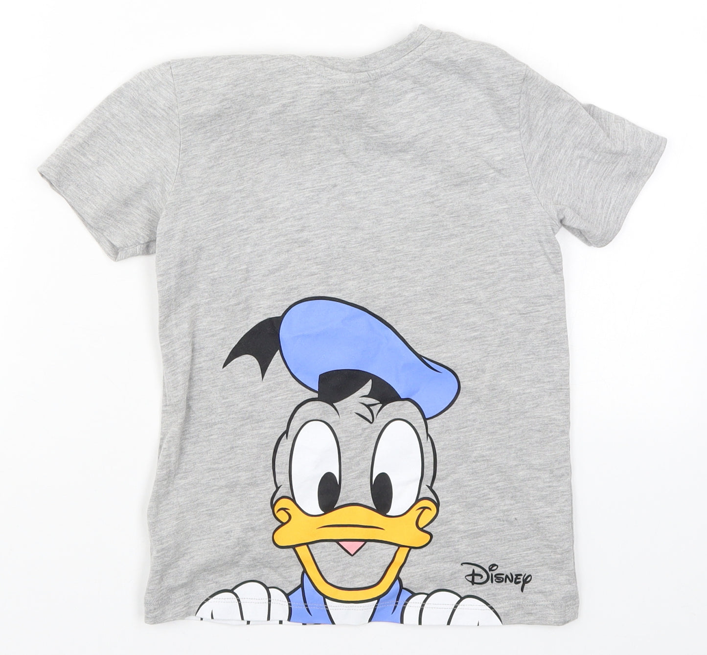 George Boys Grey   Basic T-Shirt Size 6-7 Years  - Mickey Mouse Donald Duck