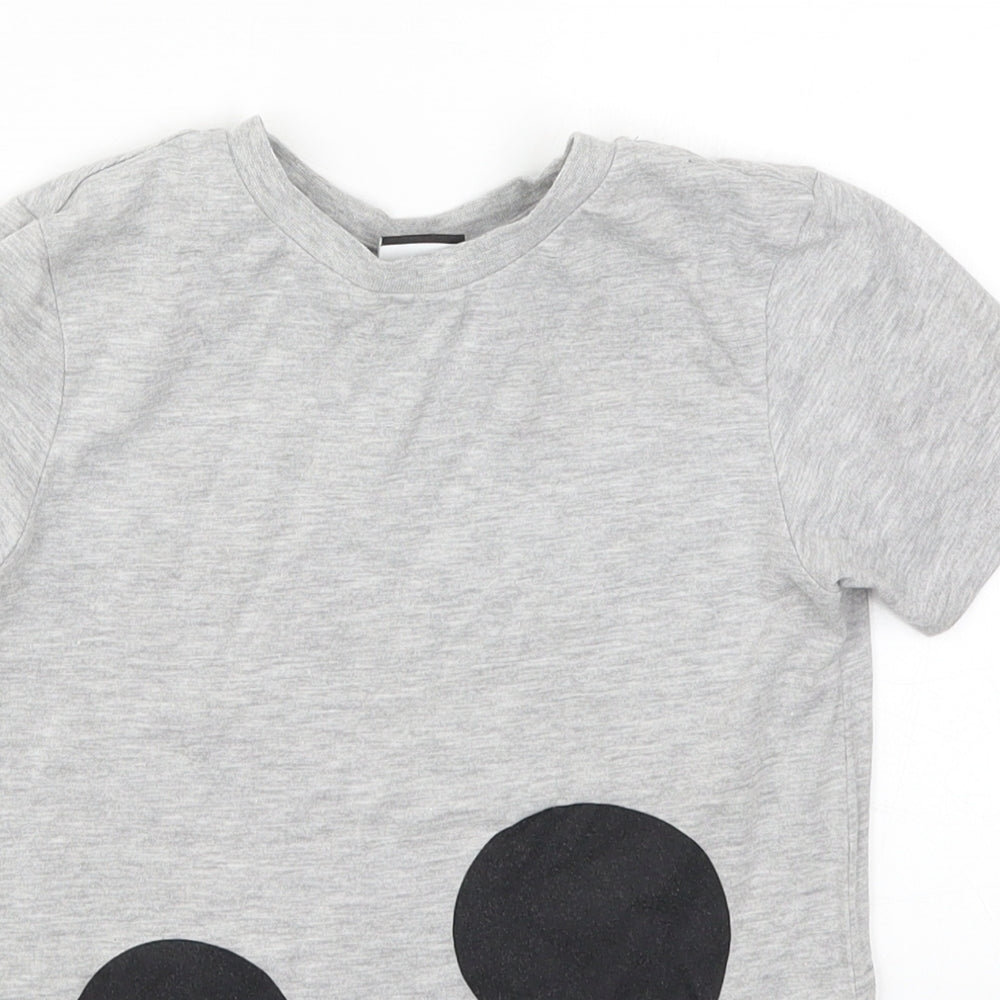George Boys Grey   Basic T-Shirt Size 6-7 Years  - Mickey Mouse Donald Duck