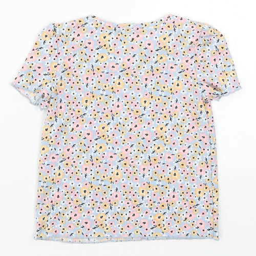 Primark Girls Multicoloured Floral  Basic T-Shirt Size 4-5 Years