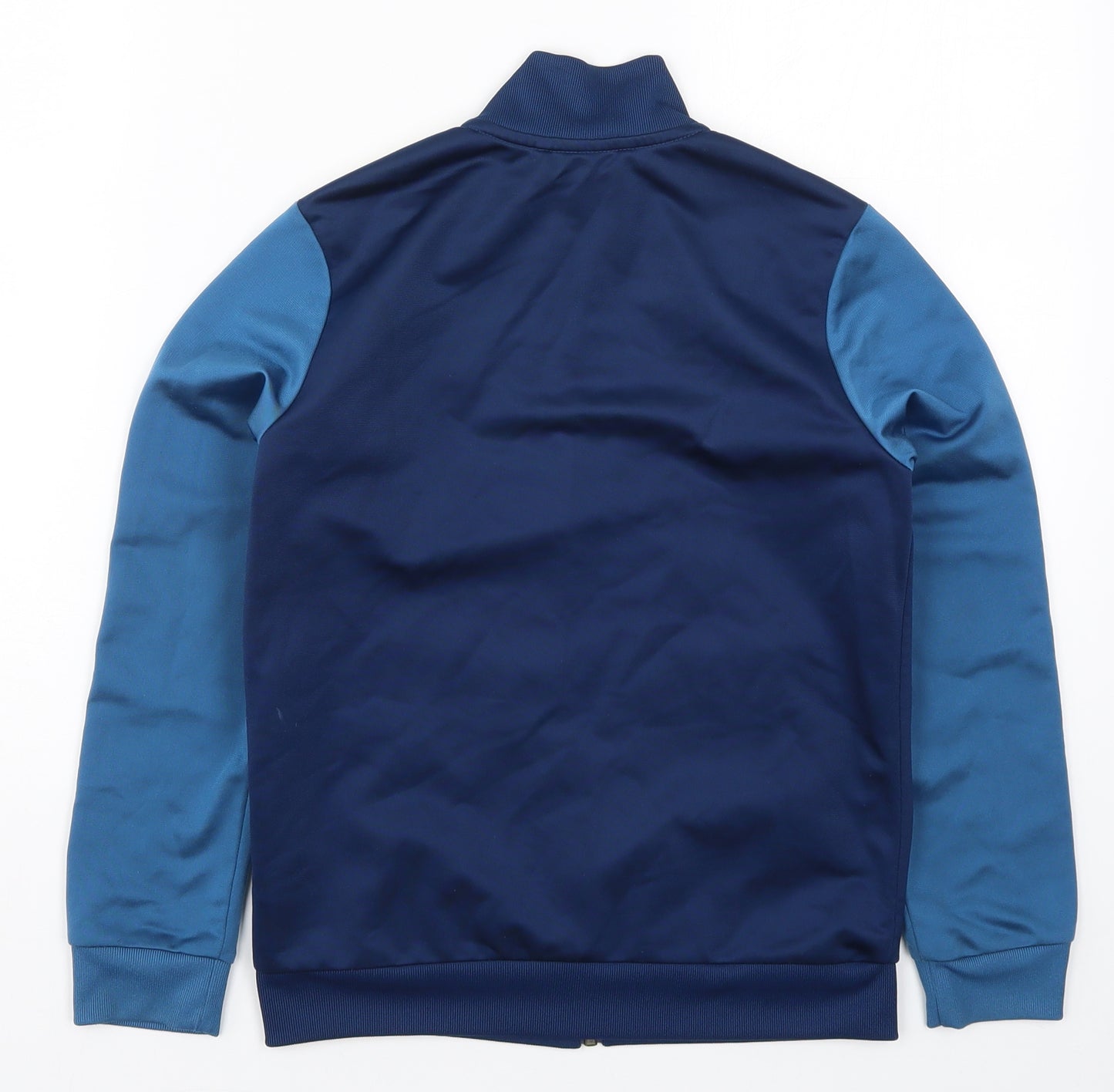 adidas Boys Blue Striped  Full Zip Sweatshirt Size 9-10 Years