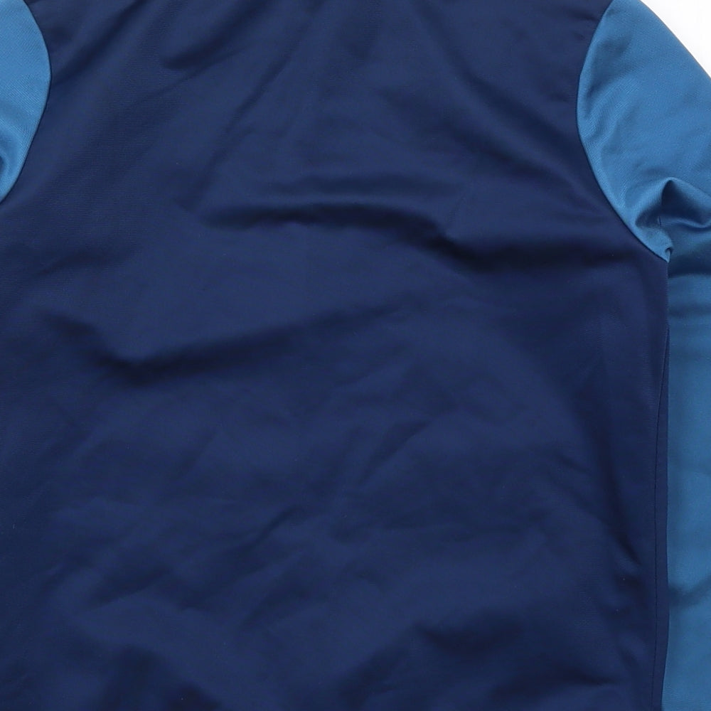 adidas Boys Blue Striped  Full Zip Sweatshirt Size 9-10 Years