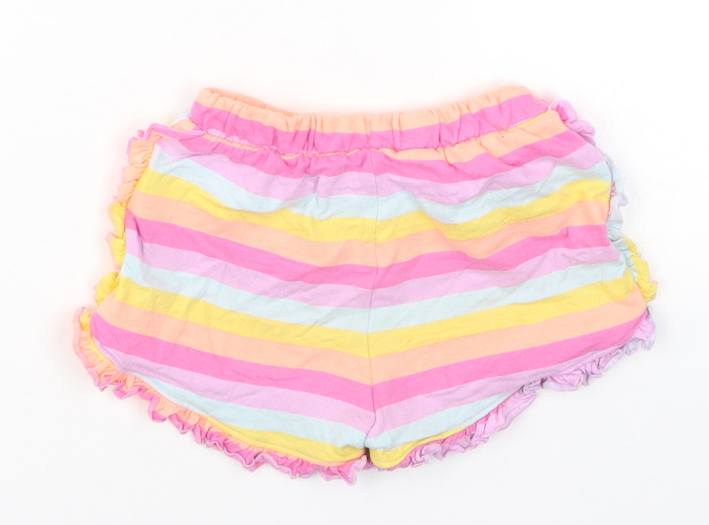 Matalan Girls Multicoloured Striped  Sweat Shorts Size 4-5 Years