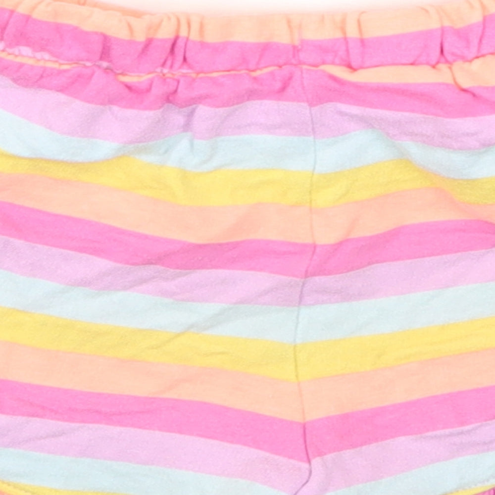 Matalan Girls Multicoloured Striped  Sweat Shorts Size 4-5 Years