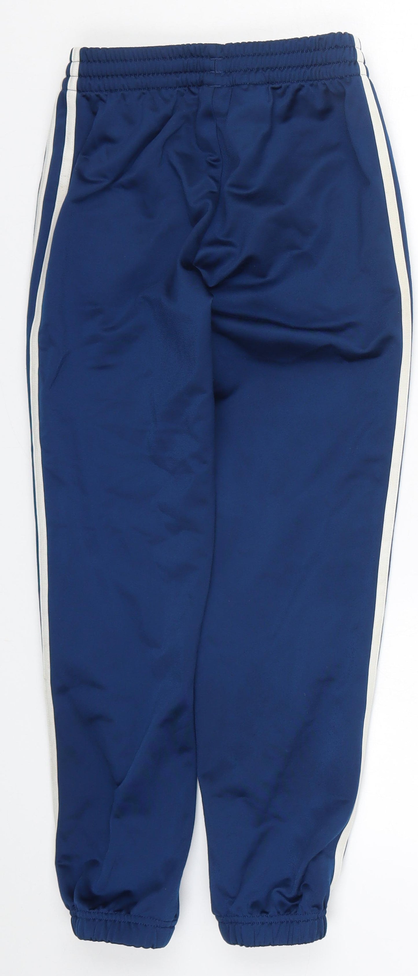 adidas Boys Blue Striped  Sweatpants Trousers Size 9-10 Years