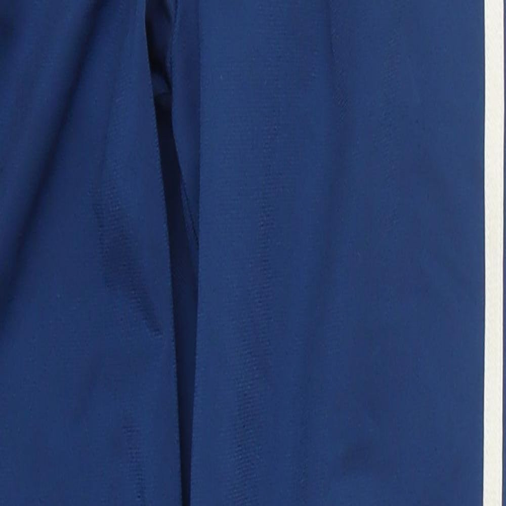 adidas Boys Blue Striped  Sweatpants Trousers Size 9-10 Years