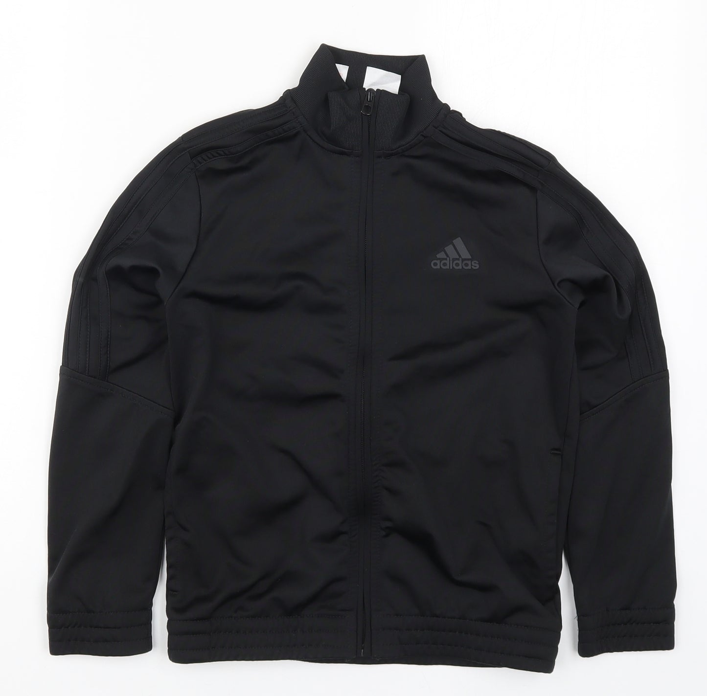 adidas Boys Black   Full Zip Sweatshirt Size 9-10 Years
