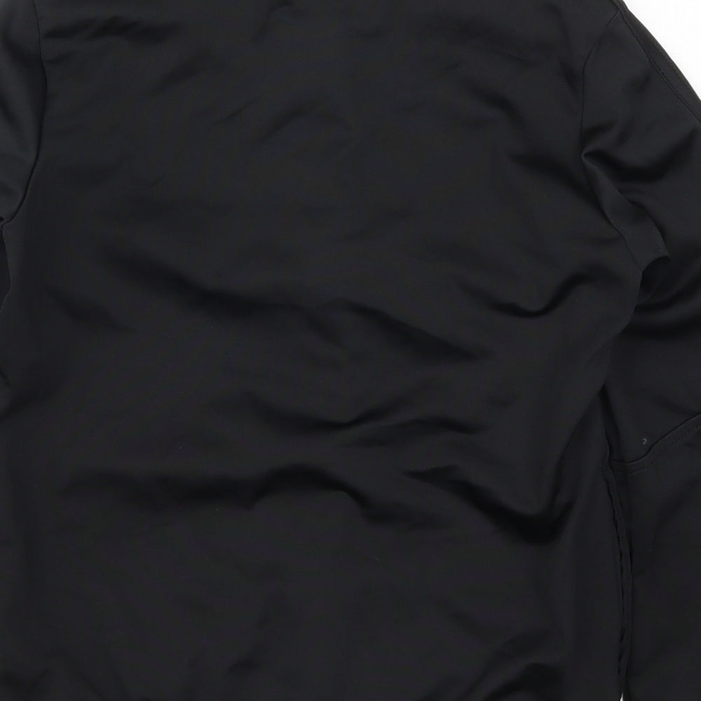 adidas Boys Black   Full Zip Sweatshirt Size 9-10 Years