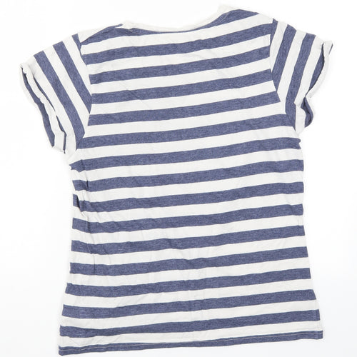 Primark Womens Blue Striped  Top Pyjama Top Size 10  - Hey Ho Hey Ho It's Off to Bed I Go? 7 Dwarves