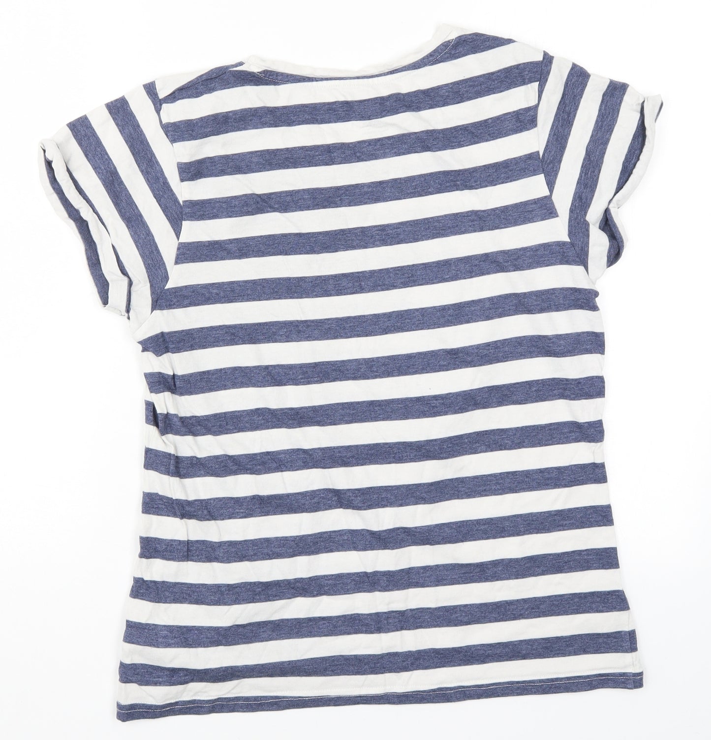 Primark Womens Blue Striped  Top Pyjama Top Size 10  - Hey Ho Hey Ho It's Off to Bed I Go? 7 Dwarves
